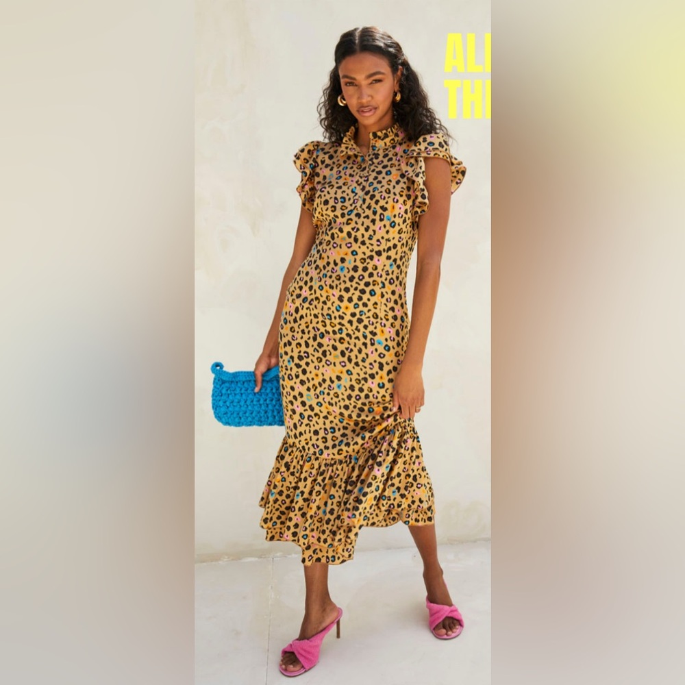 Never Fully Dressed Amalla Leopard Print Dress SIZE 8